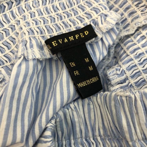 Striped off the shoulder Dress - Picture 4 of 5